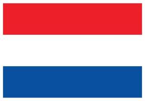 National flag of Netherlands - Flat color icon. vector