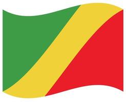 National flag of Congo, Republic - Flat color icon. vector