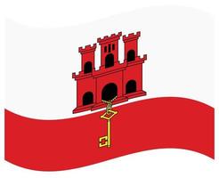 National flag of Gibraltar - Flat color icon. vector