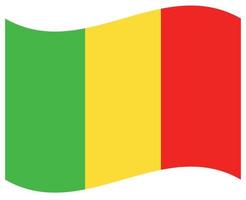 National flag of Mali - Flat color icon. vector