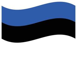 National flag of Estonia - Flat color icon. vector