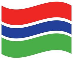 National flag of Gambia - Flat color icon. vector