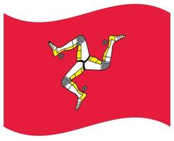 National flag of Isle of Man - Flat color icon. vector