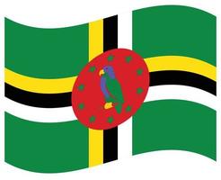 National flag of Dominica - Flat color icon. vector