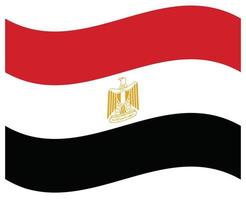 National flag of Egypt - Flat color icon. vector