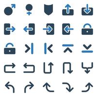 Two color icons for Sign and Symbol. vector