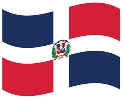 National flag of Dominican Republic - Flat color icon. vector
