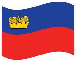 National flag of Liechtenstein - Flat color icon. vector