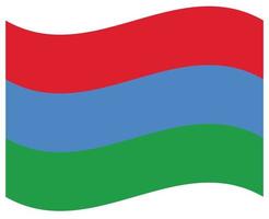 National flag of Karelia - Flat color icon. vector