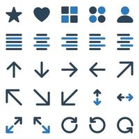 Two color icons for Sign and Symbol. vector