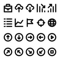 Outline icons for User interface. vector