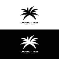 Coconut Tree Logo, Ocean Tree Vector, Design For Templates, Product Branding, Beach Tourism Object Logo vector