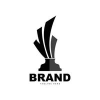 Trophy Logo Design, Award Winner Championship Trophy Vector, Success Brand vector