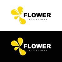 logotipo de flor, diseño de jardín de flores con marca de producto de vector de estilo simple, cuidado de la belleza, natural