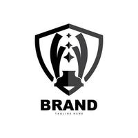 Trophy Logo Design, Award Winner Championship Trophy Vector, Success Brand vector