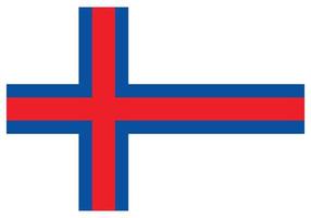 National flag of Faroe Islands - Flat color icon. vector