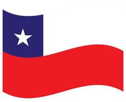 National flag of Chile - Flat color icon. vector