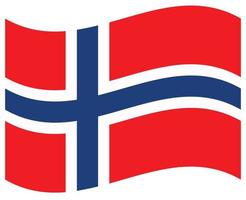 National flag of Norway - Flat color icon. vector