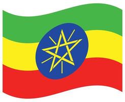 National flag of Ethiopia - Flat color icon. vector