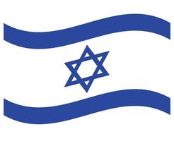 National flag of Israel - Flat color icon. vector