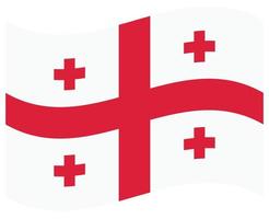 National flag of Georgia - Flat color icon. vector