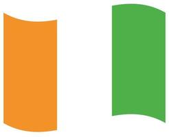 bandera nacional de costa de marfil - icono de color plano. vector