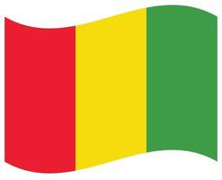 National flag of Guinea - Flat color icon. vector