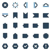 Two color icons for Sign and Symbol. vector