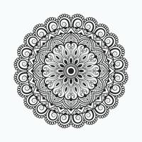 Decorative Circular Flower Mandala design on simple background Free Vector