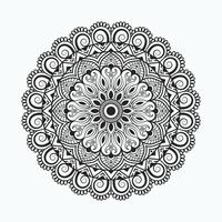 diseño de mandala de flor circular decorativa en vector libre de fondo simple