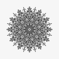 diseño de mandala de flor circular decorativa en vector libre de fondo simple