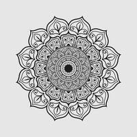 Decorative Circular Flower Mandala design on simple background Free Vector