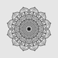 diseño de mandala de flor circular decorativa en vector libre de fondo simple