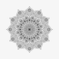 diseño de mandala de flor circular decorativa en vector libre de fondo simple