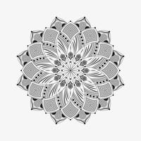diseño de mandala de flor circular decorativa en vector libre de fondo simple