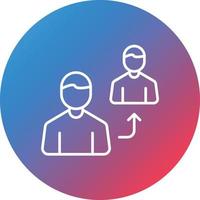 Affiliate Marketer Line Gradient Circle Background Icon vector