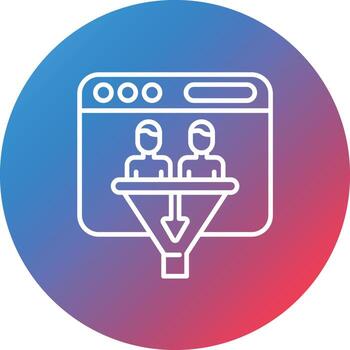 icono de fondo de círculo degradado de línea de conversión vector