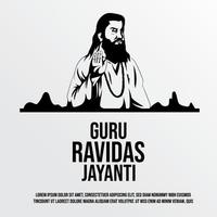 celebración del feliz gurú ravidas jayanti. vector