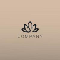 Elegant Yoga Logo Design Template, Flower vector