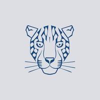 Lion Head Geometric Logo Design Template vector