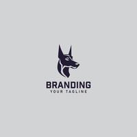 Dog head Logo Design Template vector