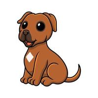 Cute tosa inu cartoon sitting vector