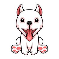 dibujos animados de perro lindo dogo argentino vector