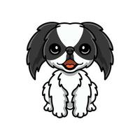 Cute japanese chin dog cartoon vector