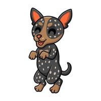 dibujos animados lindo perro de ganado australiano vector