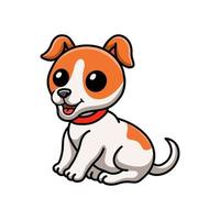 dibujos animados lindo perro jack russel vector