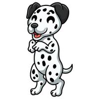 Cute dalmatian dog cartoon standing vector
