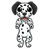 Cute dalmatian dog cartoon standing vector