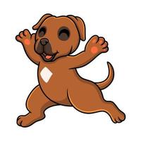 Cute tosa inu cartoon running vector