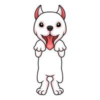 Cute dogo argentino dog cartoon vector